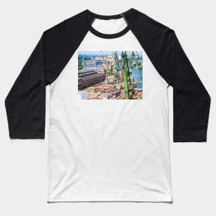 Cranes in Gdansk shipyard Baseball T-Shirt